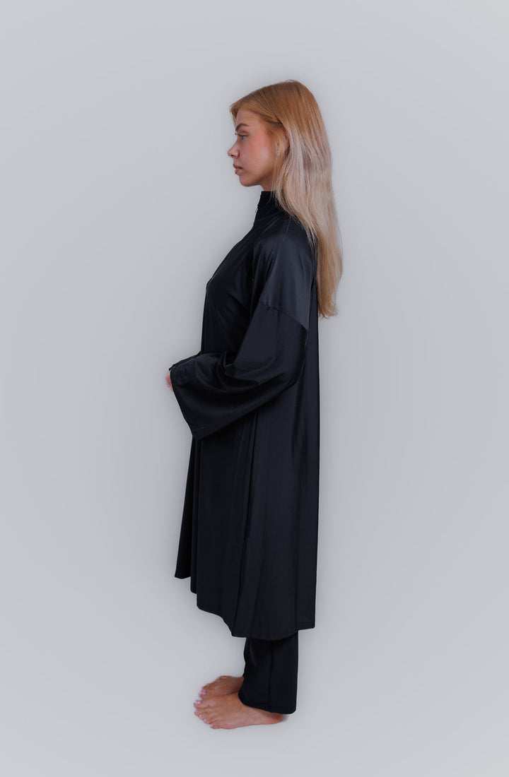 The zipper burkini LONG - Black