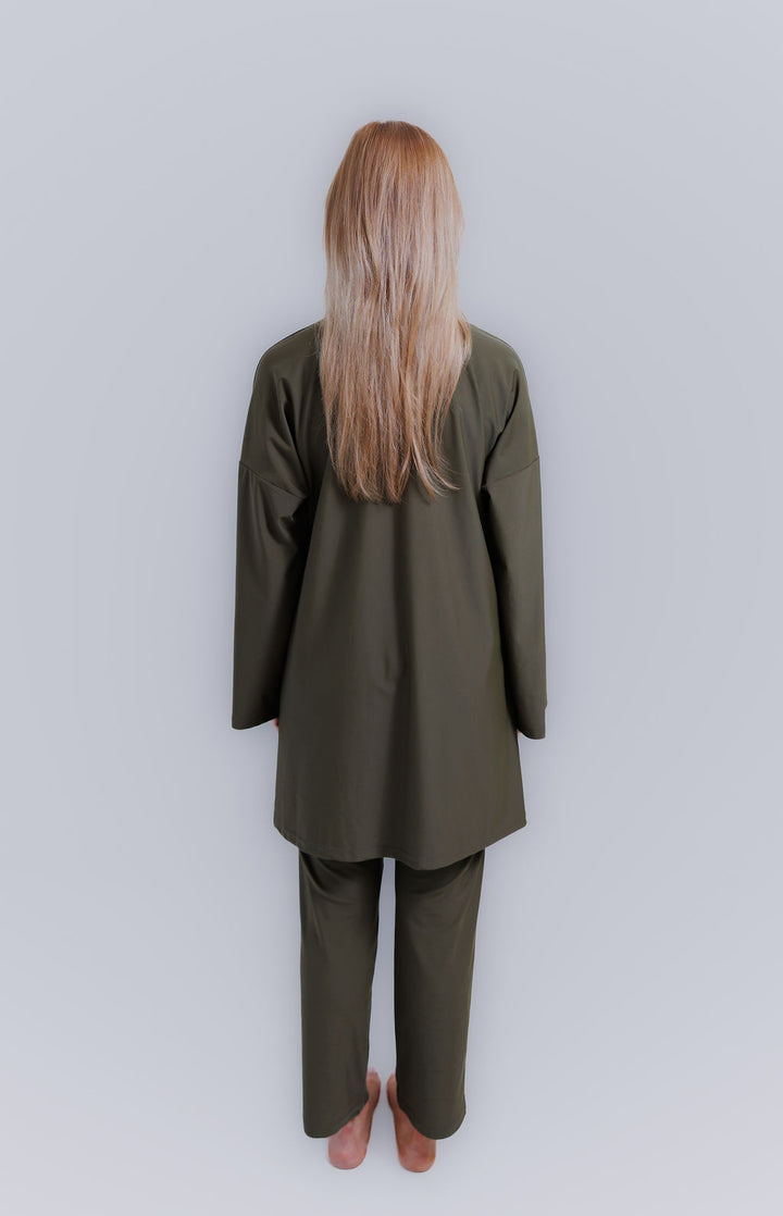 The zipper burkini - Olive green