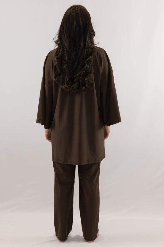 Translation missing: en.Polo burkini - Espresso brown image 2