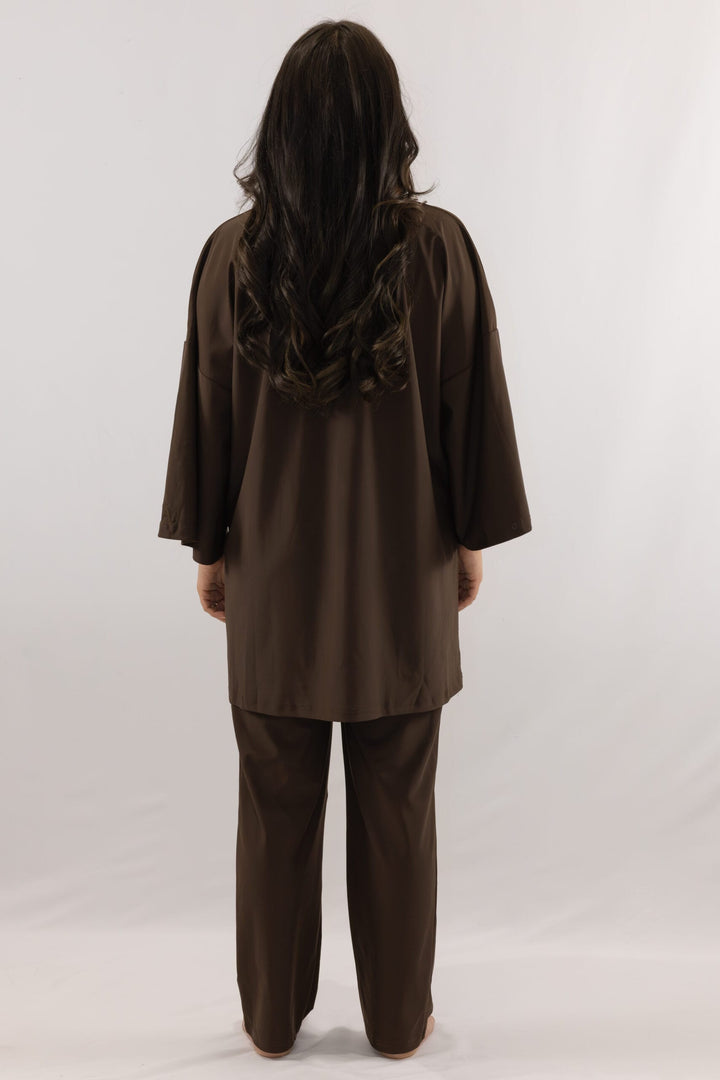 Polo burkini - Espresso brown image 2
