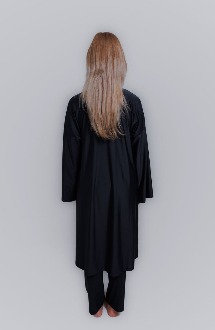 The zipper burkini LONG - Black
