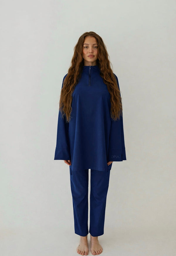 Essential straight cut burkini - Navy blue