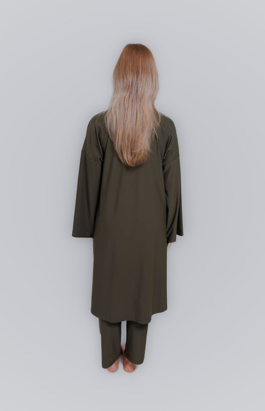 Translation missing: en.The zipper burkini LONG - Olive green