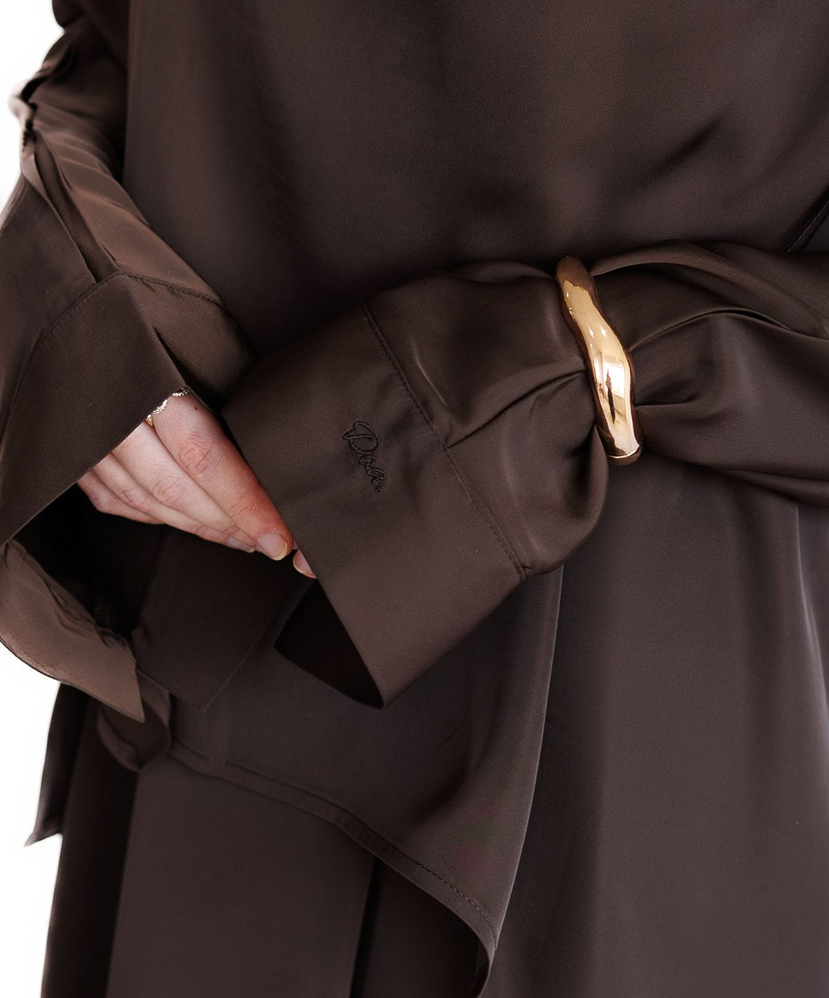 The satin skirt set - Brown image 2