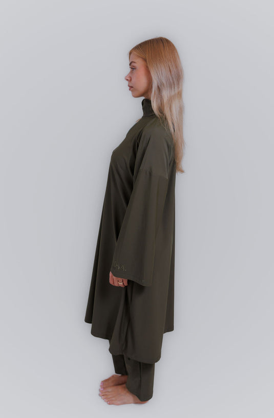 Translation missing: en.The zipper burkini LONG - Olive green