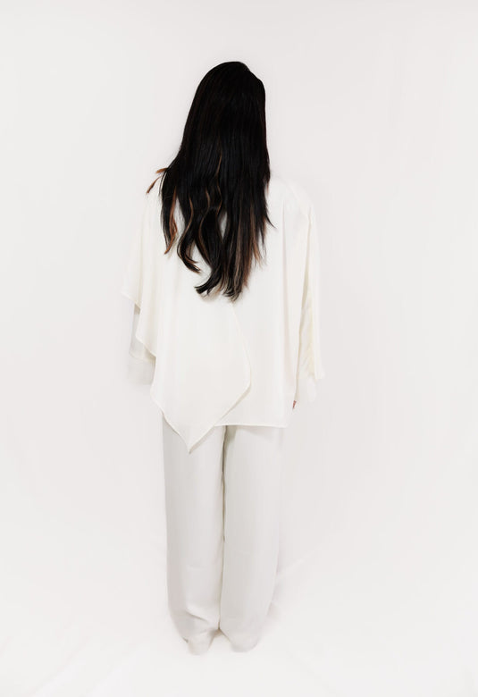 Translation missing: en.The satin twinset - White image 2