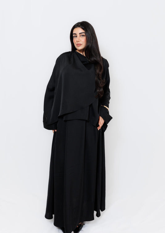 Translation missing: en.The satin skirt set - Black - L image