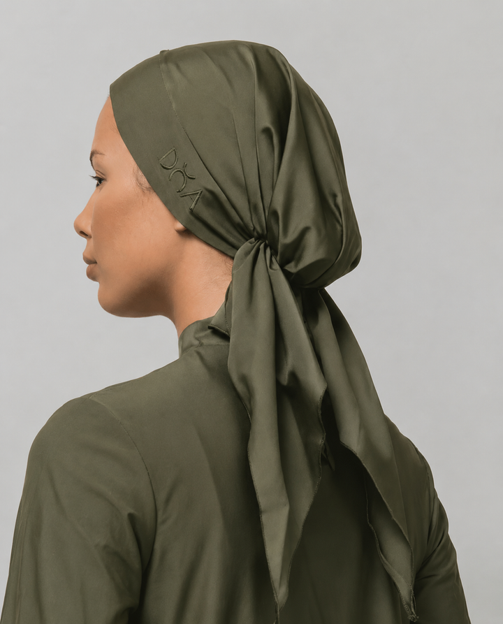 Tied up turban - Olive green