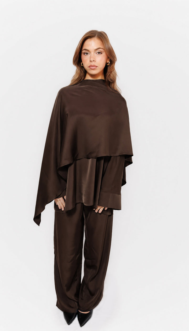 Translation missing: en.The satin twinset - Brown