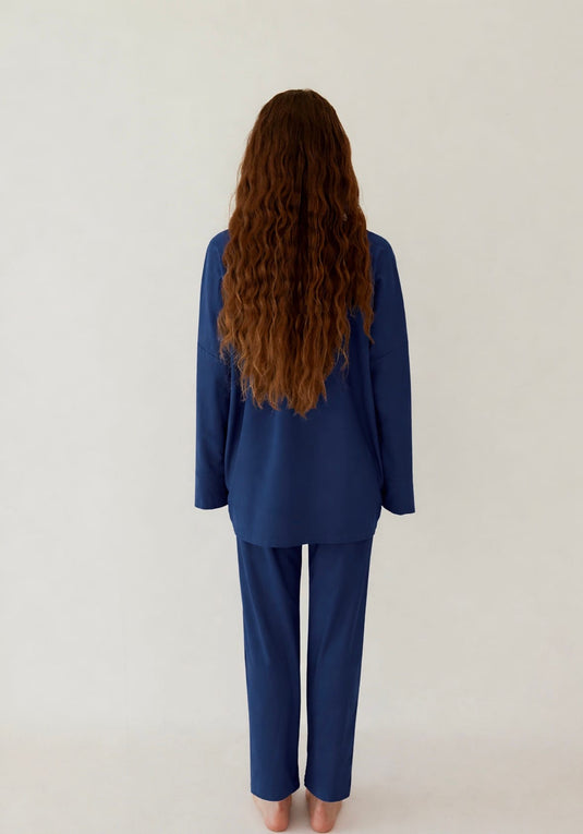 Translation missing: en.Essential straight cut burkini - Navy blue image 2