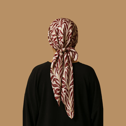 Translation missing: en.Silk Scarf - Burgundy image 1