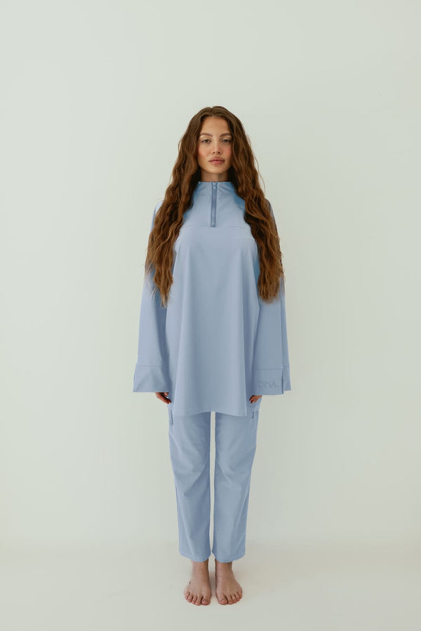 Essential Straight-Cut Burkini - Blue