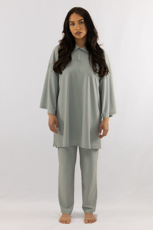 Polo burkini - Sage image 0