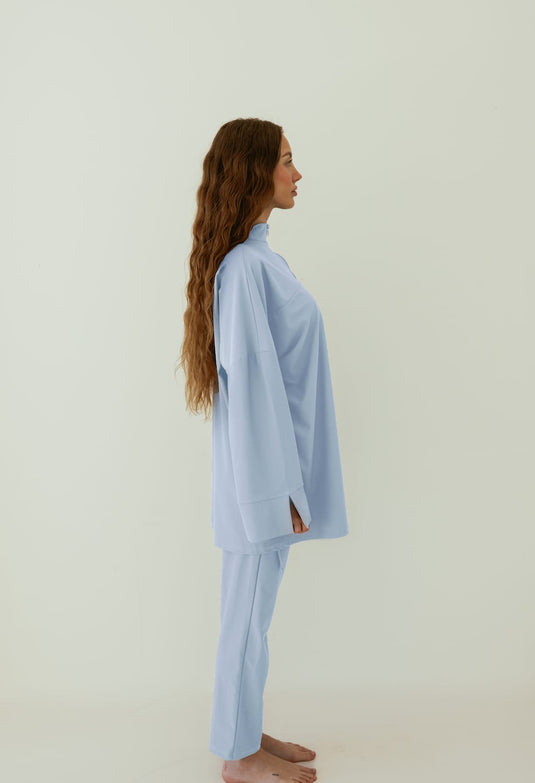 Translation missing: en.Essential Straight-Cut Burkini - Blue image 1