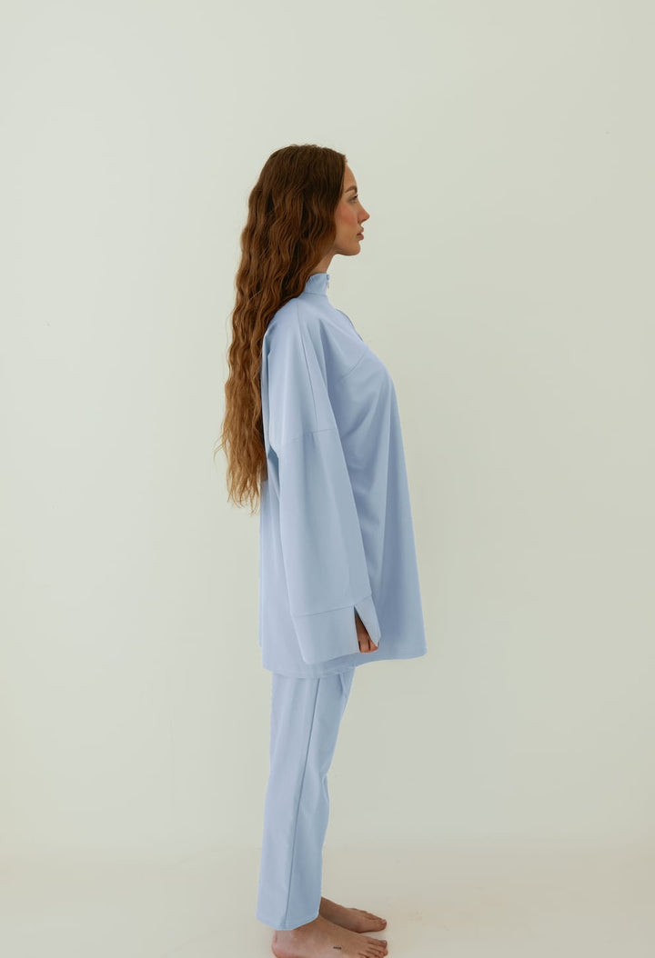 Essential Straight-Cut Burkini - Blue image 1