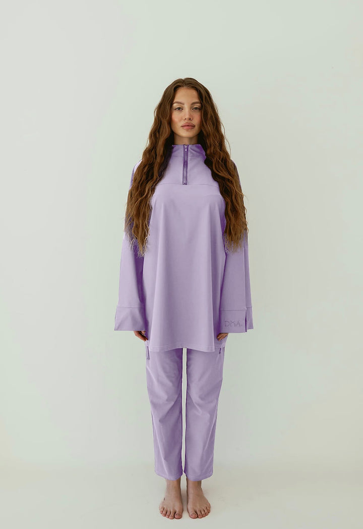 Translation missing: en.Essential Straight Cut Burkini - Lila image 0